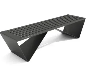 BANCA DE PATAS TRIANGULARES SIN RESPALDO