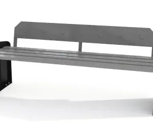 BANCA DE PLACA DOBLADA CON RESPALDO