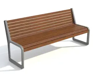 BANCA DE PLASTIMADERA CON RESPALDO