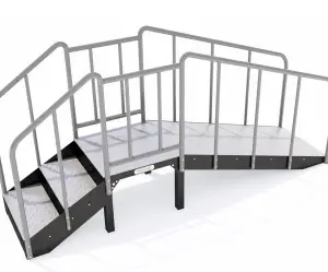 ESCALERA CON RAMPA