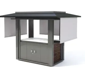 ISLA DE VENTA CON CORTINAS