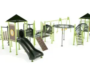 JUEGO TIPO PLAYGROUND CON COLUMPIOS